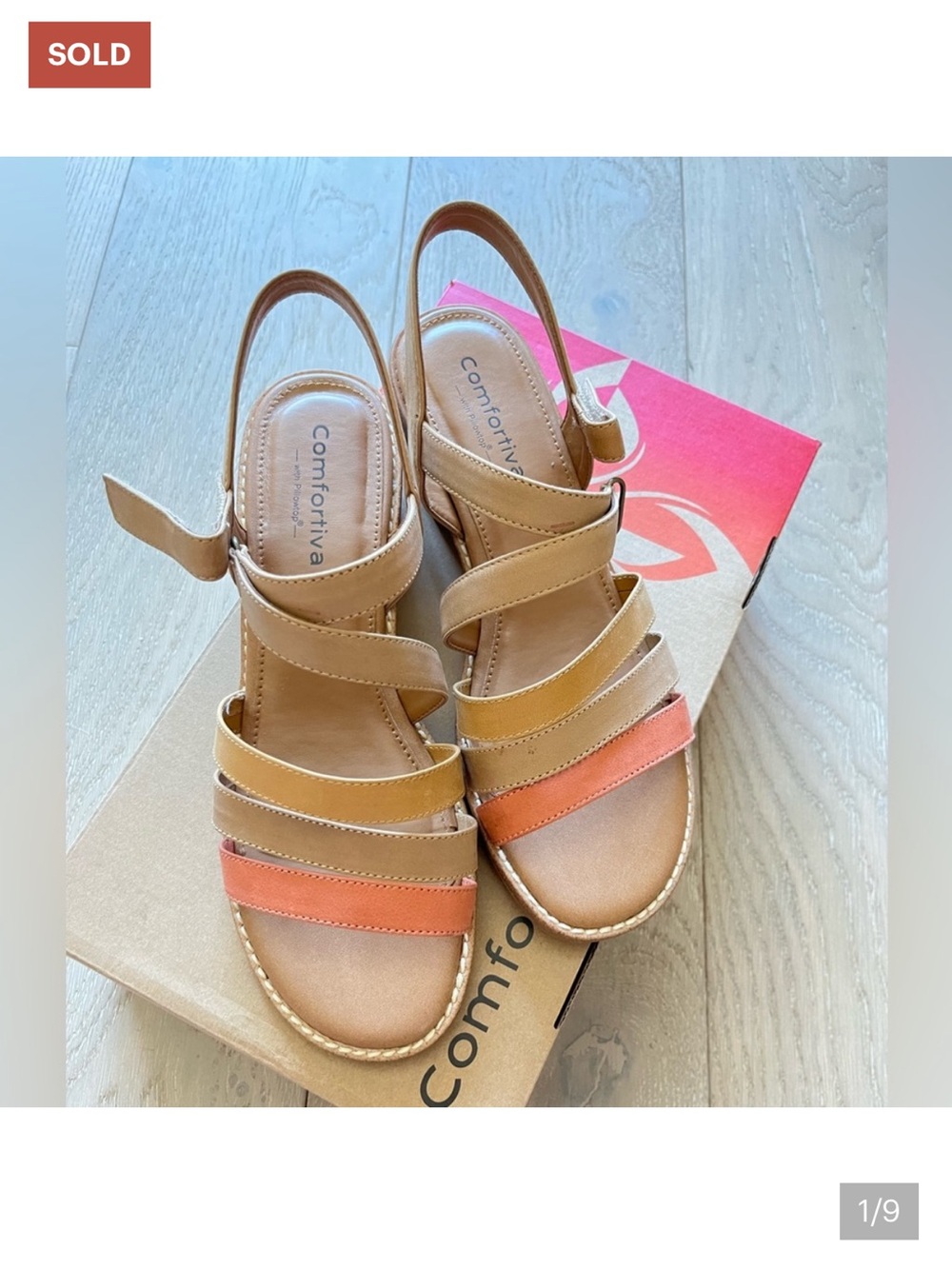 Comfortiva Ballina Sandals Womens 8.5 wide new in box